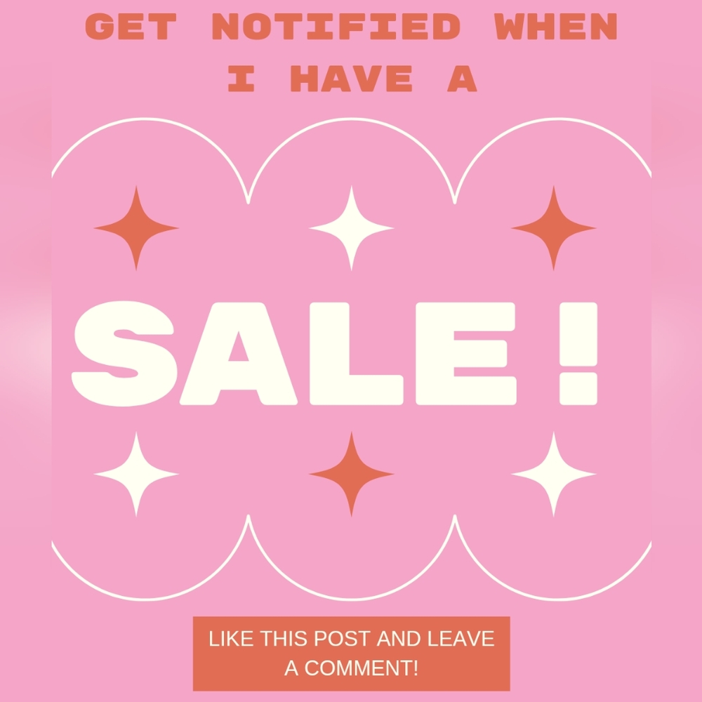 Get notified about sales & live events, LIKE this post & leave a COMMENT!!! :D